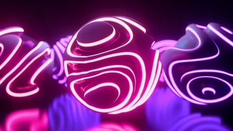 Glowing neon light sphere Stock Footage 107273833