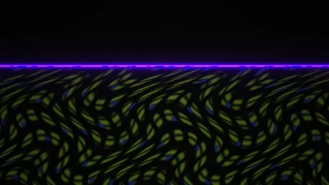 Glowing Neon Light Strip on Dark Background with Yellow Green Patterns. Stock Footage 336237150