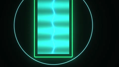 Glowing neon light technology concept. Stock Footage 335360310