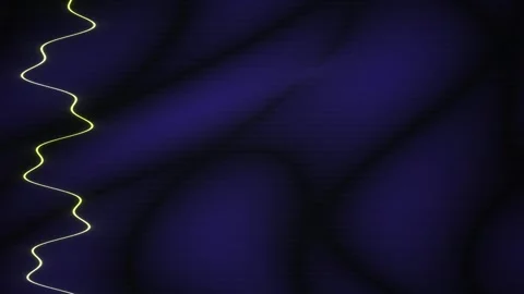 Glowing neon light trail on dark blue fabric background. Stock Footage 336237352