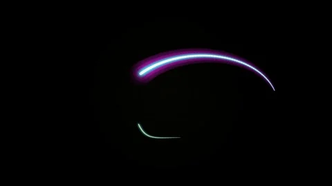 Glowing Neon Light Trails in Darkness. Video stock 329466762