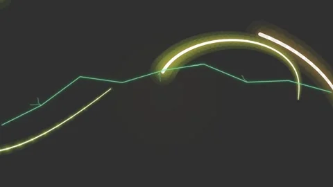 Glowing Neon Light Trails in Darkness. Video stock 329928307