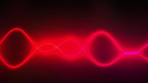 Glowing neon light wave forms oscillating. Vidéo 334527433