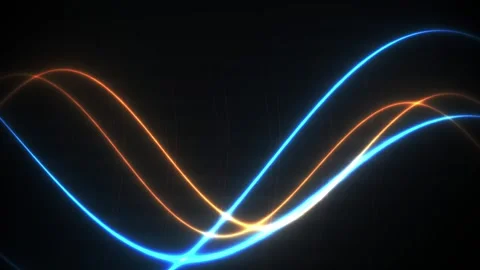 Glowing Neon Light Waves Motion Background. Stock Footage 340027457
