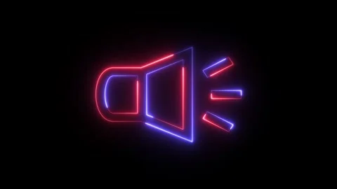 Glowing neon lighting bulb icon animated background. Abstract symbol icon Stock Footage 295933011