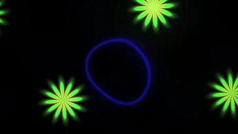 Glowing neon lights on dark background. Stock Footage 337512812