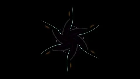 Glowing Neon Lights in Dark Space. Stock Footage 328998897