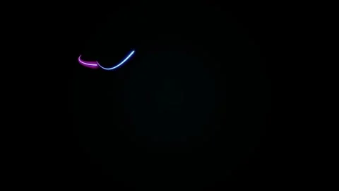 Glowing Neon Lights in Dark Space. Stock Footage 329292032