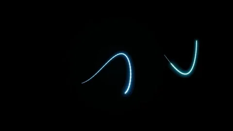 Glowing Neon Lights in Dark Space. Vídeo Stock 330131082