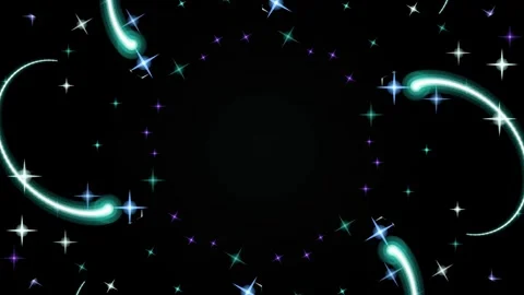 Glowing Neon Lights in Dark Space Animation. Stock-Footage 331488555