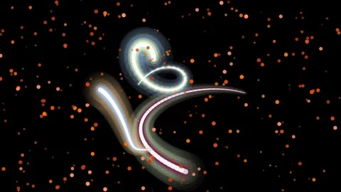 Glowing Neon Lights in Space Background. Stock Footage 329466776