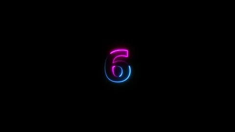 Glowing neon lin e animation on black background. and a countdown animation.. Stock Footage 293484605