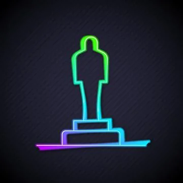 Glowing neon line 3D printer model icon isolated on black background. 3d イラスト素材