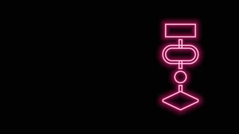 Glowing neon line Algorithm icon isolated on black background. Algorithm symbol Stock Footage 159350870