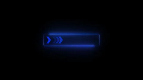 Glowing neon line animation pointing towards hud button in looping with bla.. Stock Footage 339784677