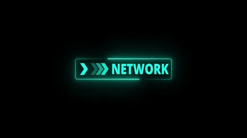 Glowing neon line animation pointing towards network targeting button in lo.. Stock Footage 340179378