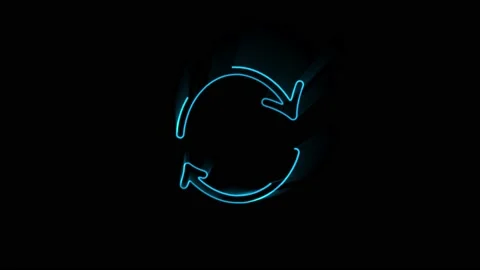 Glowing neon line Arrow icon isolated on black background. Direction Arrowhead Stock Footage 150763567