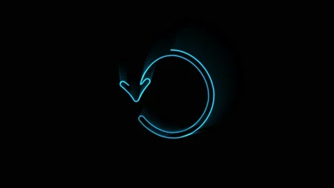 Glowing neon line Arrow icon isolated on black background. Direction Arrowhead Видео 150763700
