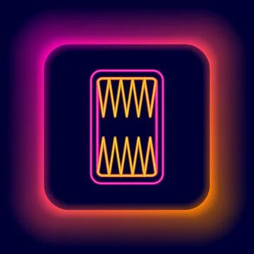 Glowing neon line Backgammon board icon isolated on black background. Colorful Stock Illustration
