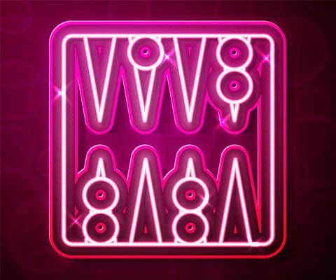 Glowing neon line Backgammon board icon isolated on red background. Vector Stock Illustration