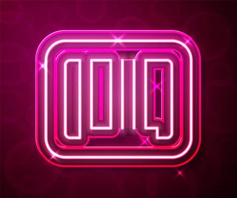 Glowing neon line Barcode icon isolated on red background. Vector Stock Illustration