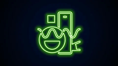 Glowing neon line Basic geometric shapes icon isolated on black background. 4K Stock Footage 159292361
