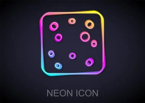 Glowing neon line Beer bubbles icon isolated on black background. Vector Stock Illustration