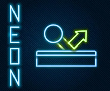 Glowing neon line Billiard pool snooker ball with number 8 icon isolated on.. Stock Illustration