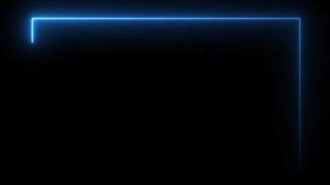 Glowing Neon Line Border Frame Motion Graphics Overlay Stock Footage 344835001