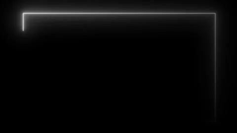 Glowing Neon Line Border Frame Motion Graphics Overlay Stock Footage 344835007