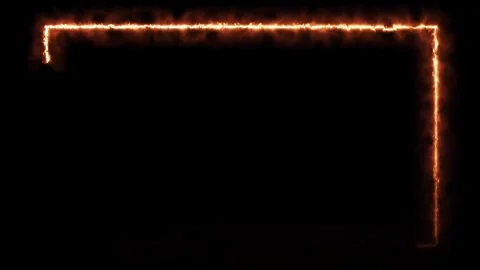 Glowing Neon Line Border Frame Motion Graphics Overlay Stock Footage 344835008
