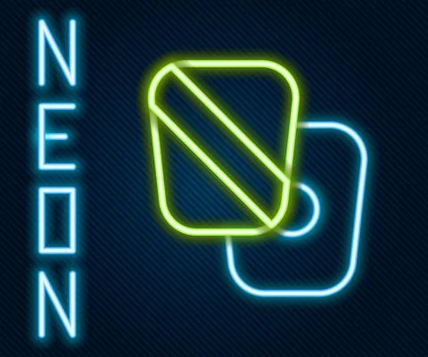 Glowing neon line Boxing training paws icon isolated on black background Stock Illustration