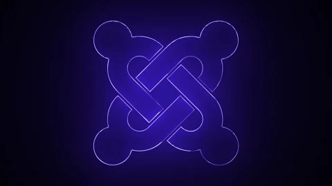 Glowing neon line Case of computer setting icon isolated on black backgroun.. Stock Footage 305299105