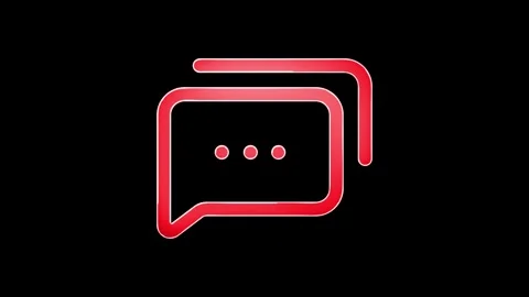 Glowing neon line circle massage icon animation Stock Footage 299566749