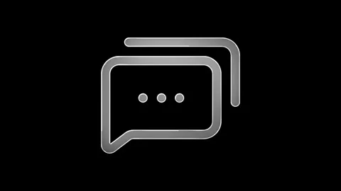 Glowing neon line circle massage icon animation Stock Footage 299566756