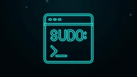 Glowing neon line Code terminal icon isolated on black background. Browser Stock Footage 155481705