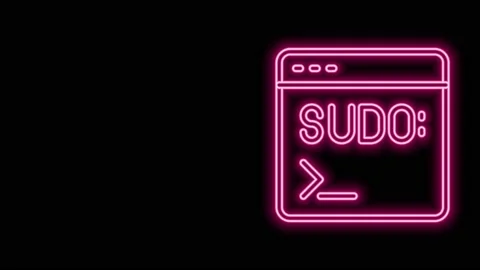 Glowing neon line Code terminal icon isolated on black background. Browser Stock Footage 155481710