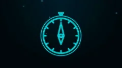 Compass Icon - Neon Style - Iconfu