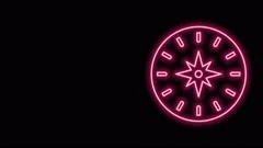 Compass Icon - Neon Style - Iconfu