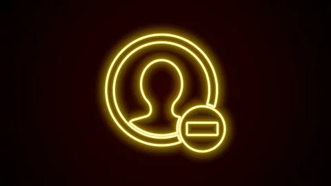 Glowing neon line Create account screen icon isolated on black background. 4K Stock Footage 142483736