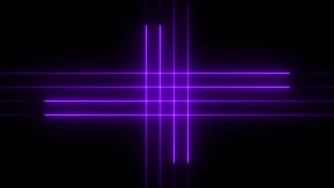 Glowing neon line design 4 lines movement animation. Neon purple striped te.. Видео 333522354