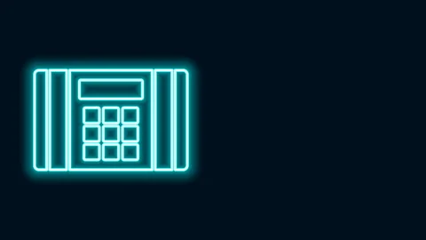 Glowing neon line Detonate dynamite bomb stick icon isolated on black background Stock Footage 143225972