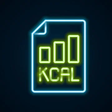Glowing neon line Diet plan icon isolated on isolated on black background. .. Stock Illustration