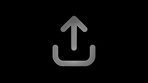 Glowing neon line of dollar sign icon and up arrow isolated on transparent .. Stock Footage 299567611