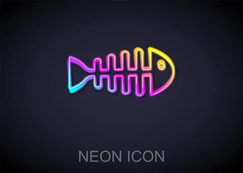 Neon Fish Isometric Composition, Vectors