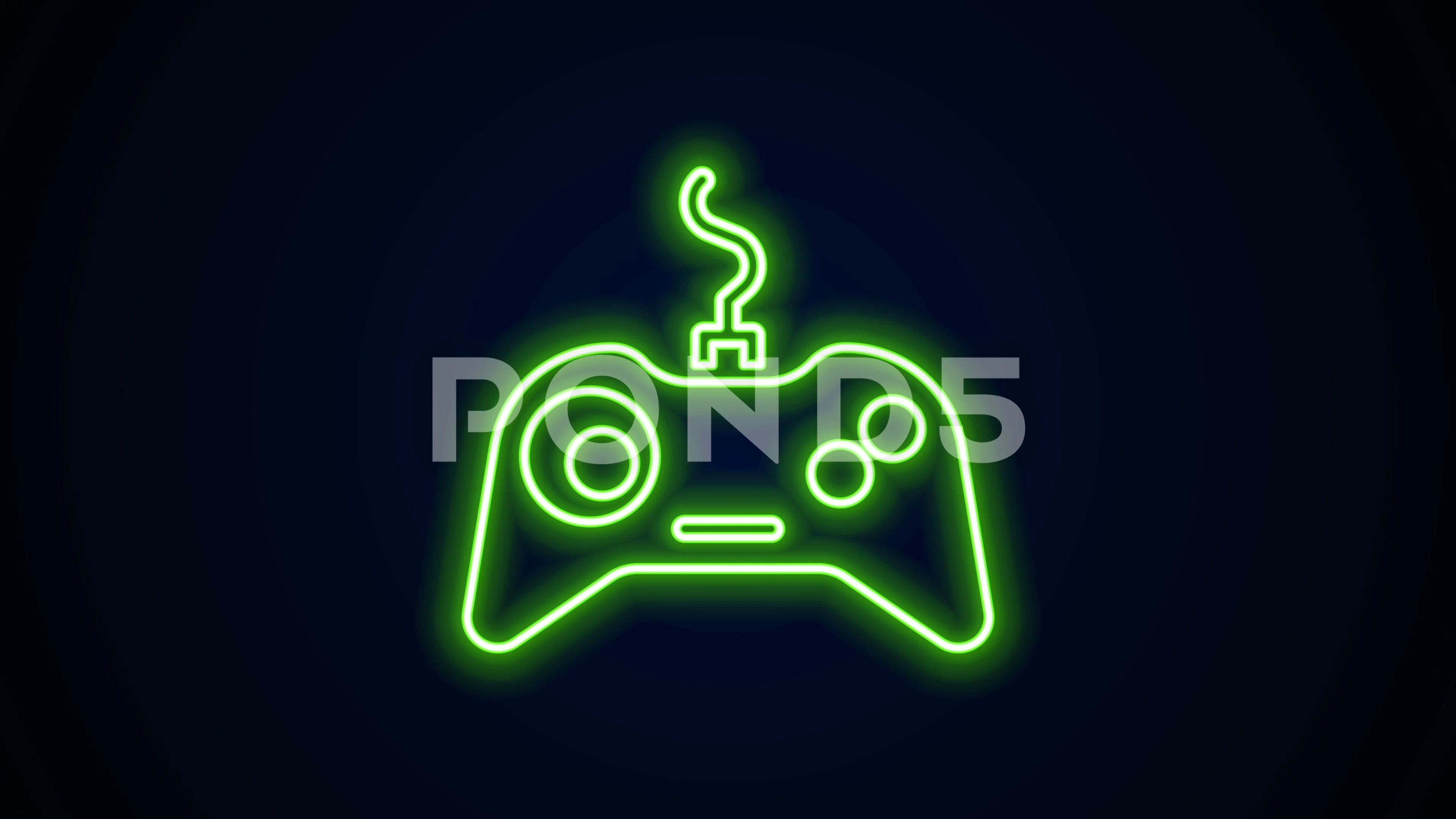 Glowing neon line Gamepad icon isolated , Stock Video