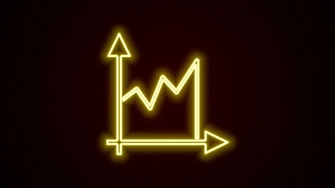 Glowing neon line Graph, schedule, chart... | Stock Video | Pond5