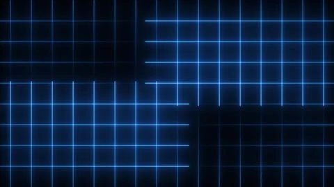 Glowing neon line grid icon moving lines animation. Neon blue outline busin.. Stock-Footage 335098372
