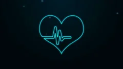 Neon Heartbeat on Black Isolated Background Stock Video - Video of beat,  monitor: 180104501