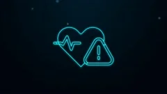 Neon Heartbeat on Black Isolated Background Stock Video - Video of beat,  monitor: 180104501